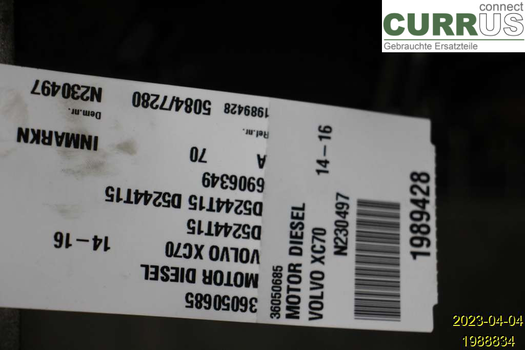 VOLVO V60  19- Engine 36010310 B4204T29
