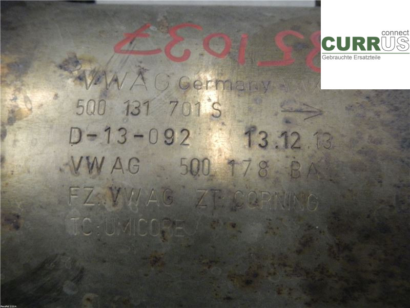 VW GOLF / E-GOLF VII   13-20 Catalyst 5Q0254501TX 1,4 TSI
