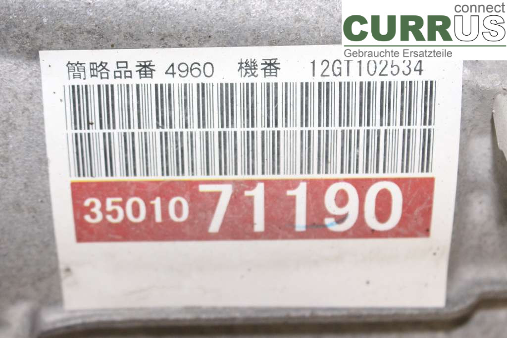 TOYOTA HILUX    05-16 Gearbox (Automatic) 35000-71190 3.0D R4 171HK