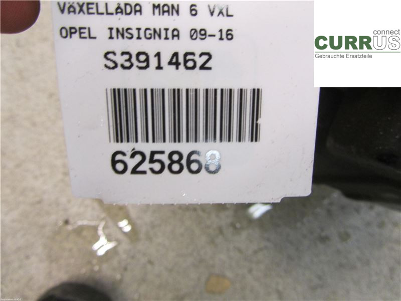 OPEL INSIGNIA  09-16 Gearbox (6-speed) 95509069 A20DTH