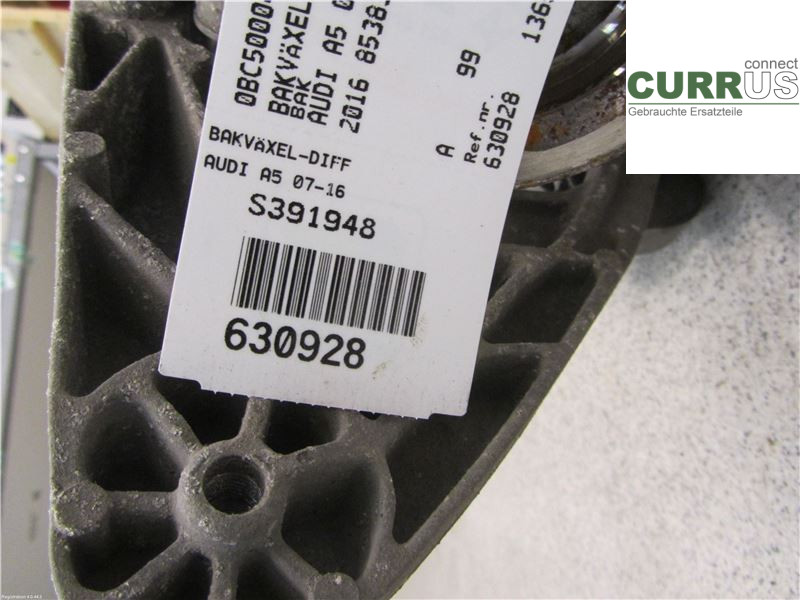 AUDI A5  07-16 Differential 0BC500044 2.0 CNHA