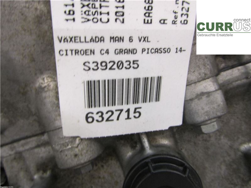 CITROEN C4 GRAND PICASSO 14-18 Skrzynia 6-biegowa 1612090380 1.2 EB2DTS