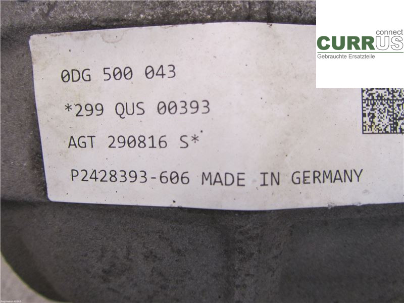 AUDI Q7/SQ7 Differential 0DG500043 4,0L CZAC