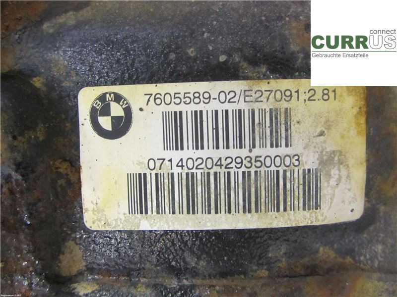 BMW 3 F30/F31/F80    12-19 Differential 33108485723 2,0L N47-D20C