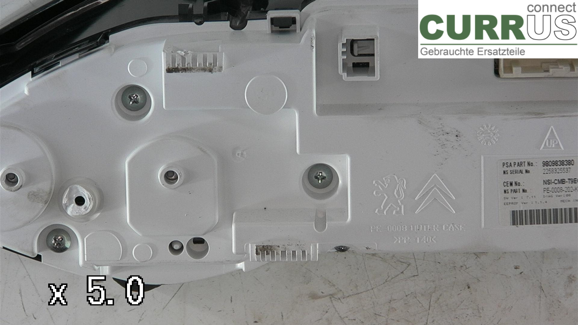  Bloc instruments / combiné 9809838380 1.6HDI