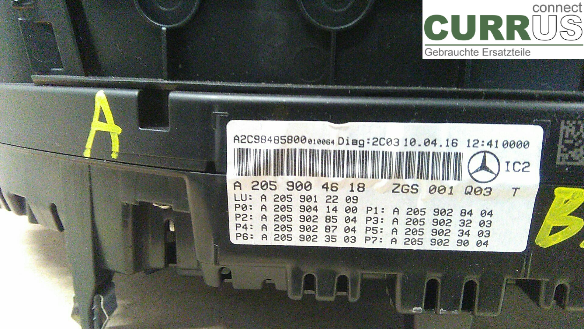  Instrument cluster / comb A2059004618 2.1CDI4
