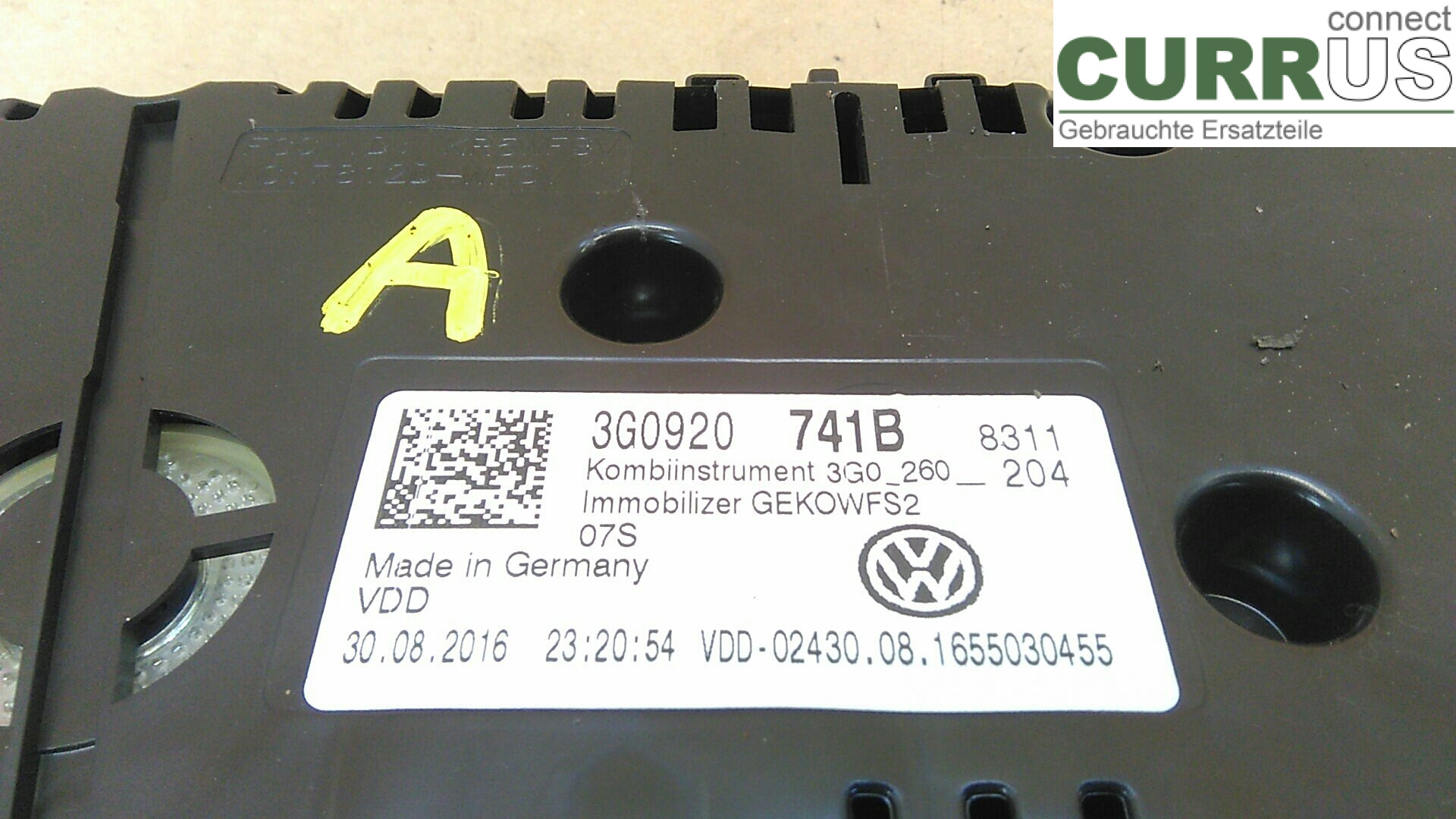  Instrumentpanel / kombiinstrument 3G0920741B 1.6CRDI