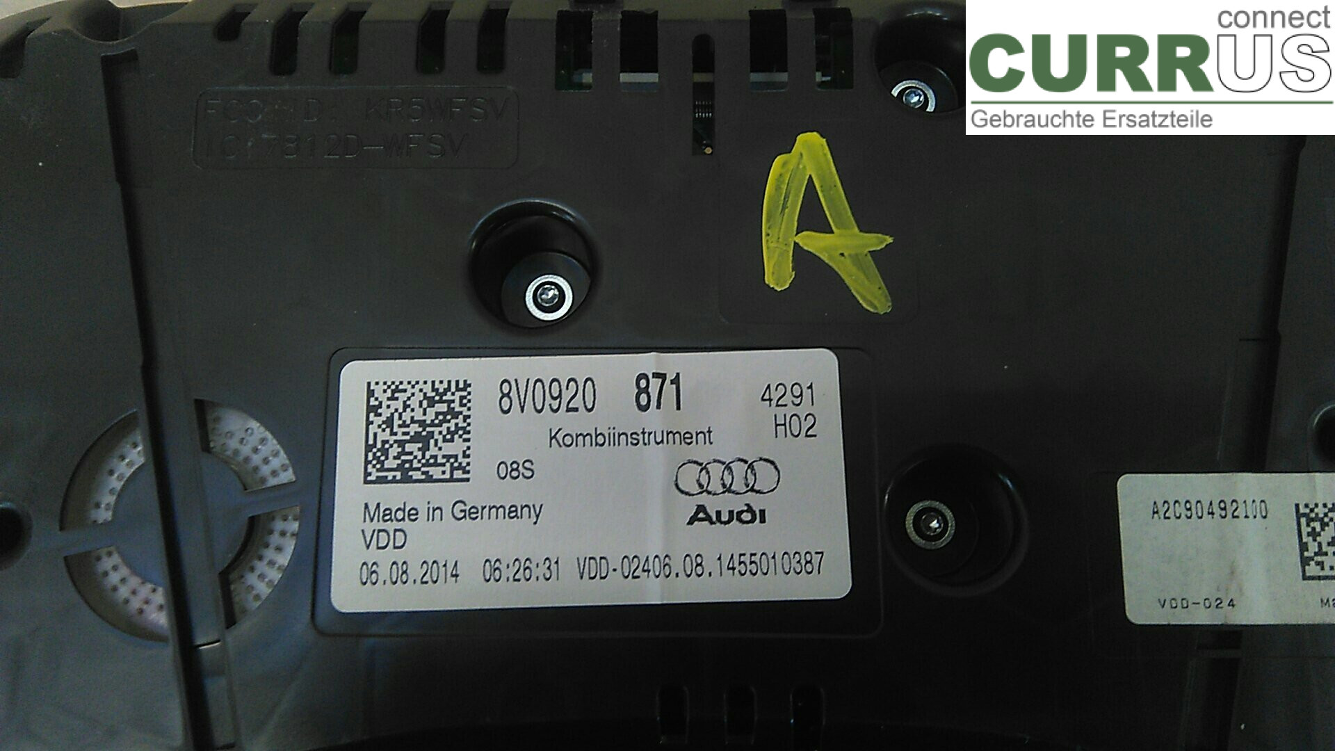  Instrument cluster / comb 8V0920871 1.4TSI