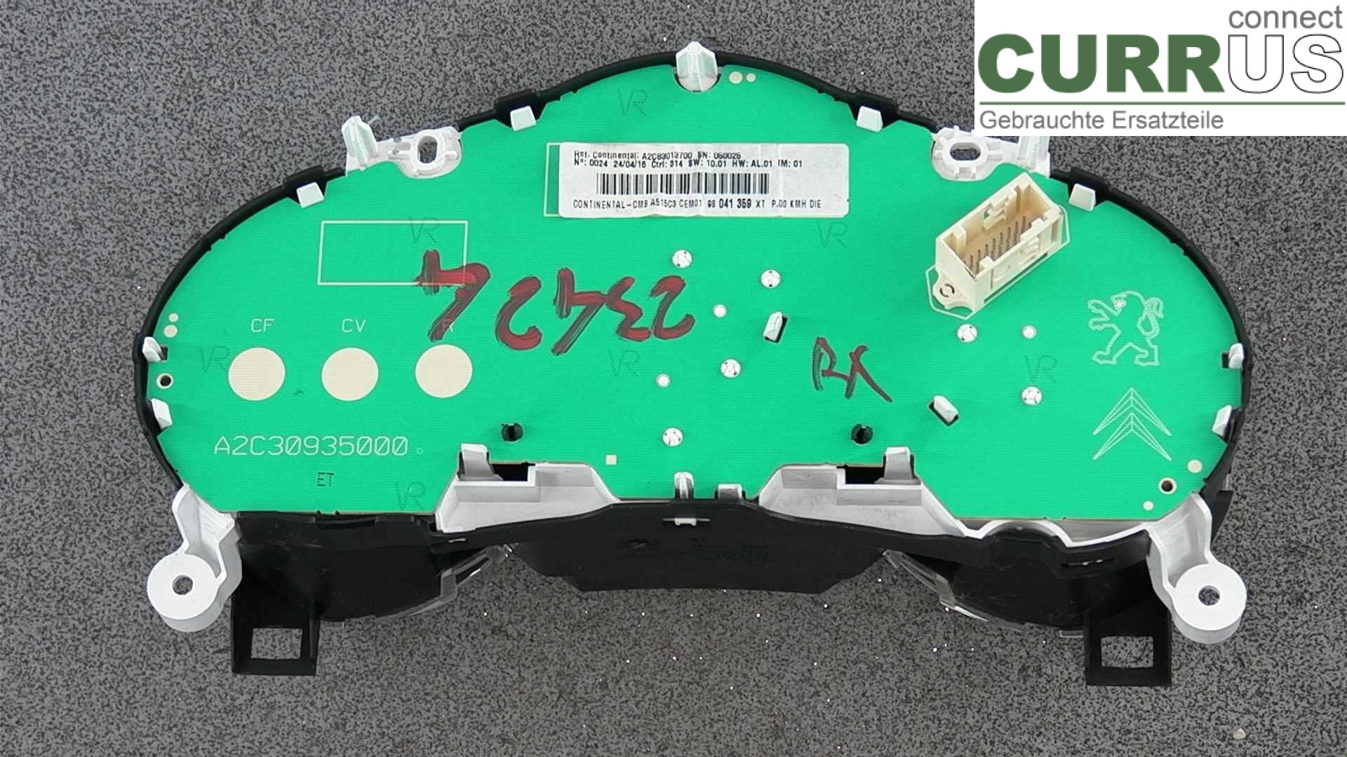  Instrument cluster / comb 98041359XT 1.6HDI