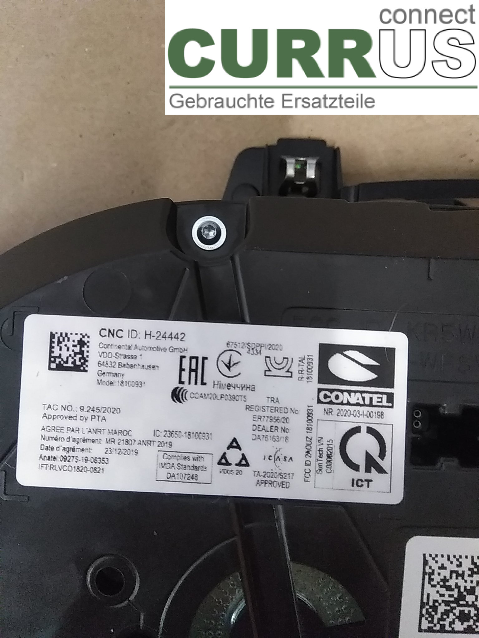  Instrument cluster / comb 3G0920751G 2.0TDI