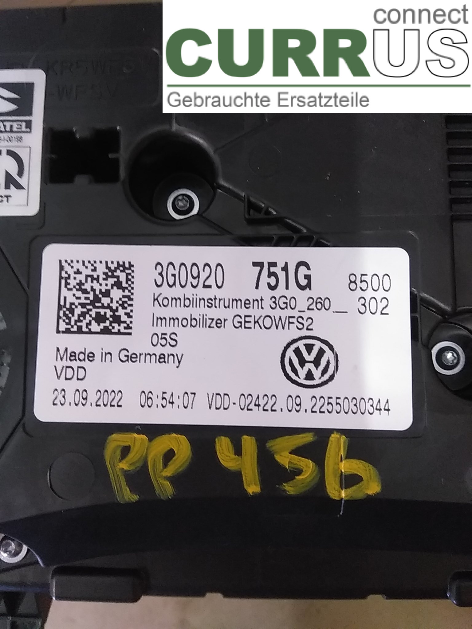  Instrument cluster / comb 3G0920751G 2.0TDI