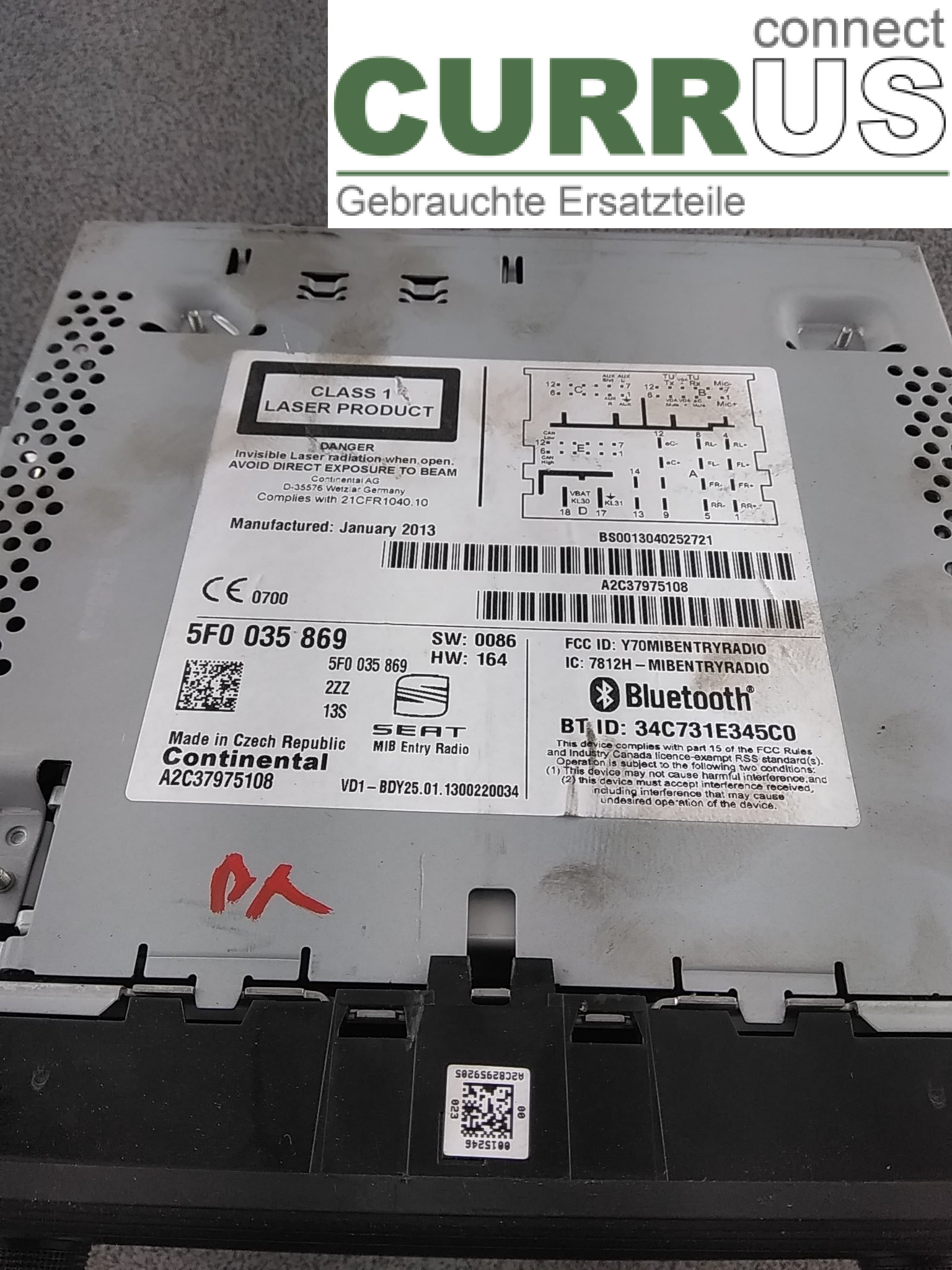  Radio-CD-/Multimedia-Panel 5F0035869 1.6TDI