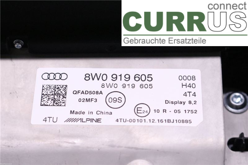 AUDI A4/S4  B9 16-19 Monitor 8W1919605 DETA
