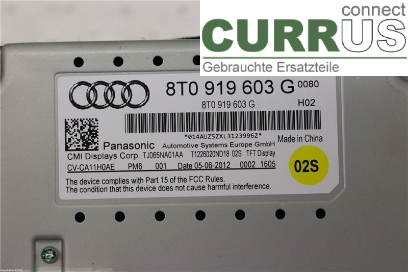 AUDI A4 12-15 Overvågning 8T0057603G CGLC