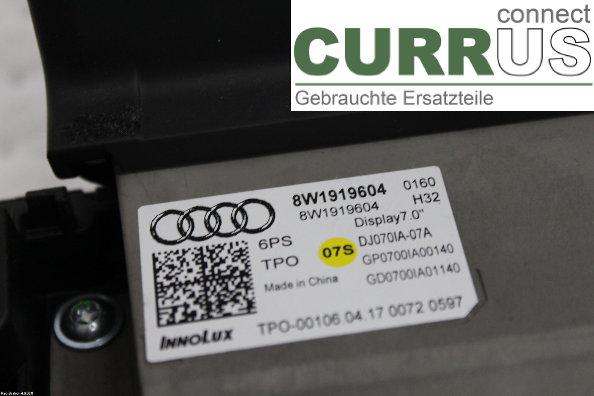 AUDI A4/S4  B9 16-19 Monitor 8W1919604 DETA