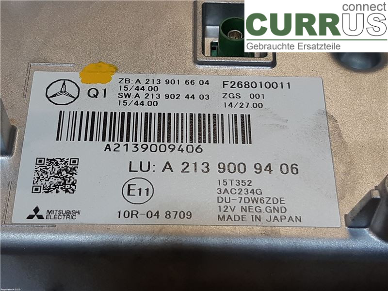 MB E-KLASS (W213)  16- Overvågning A2139009406 OM652.855