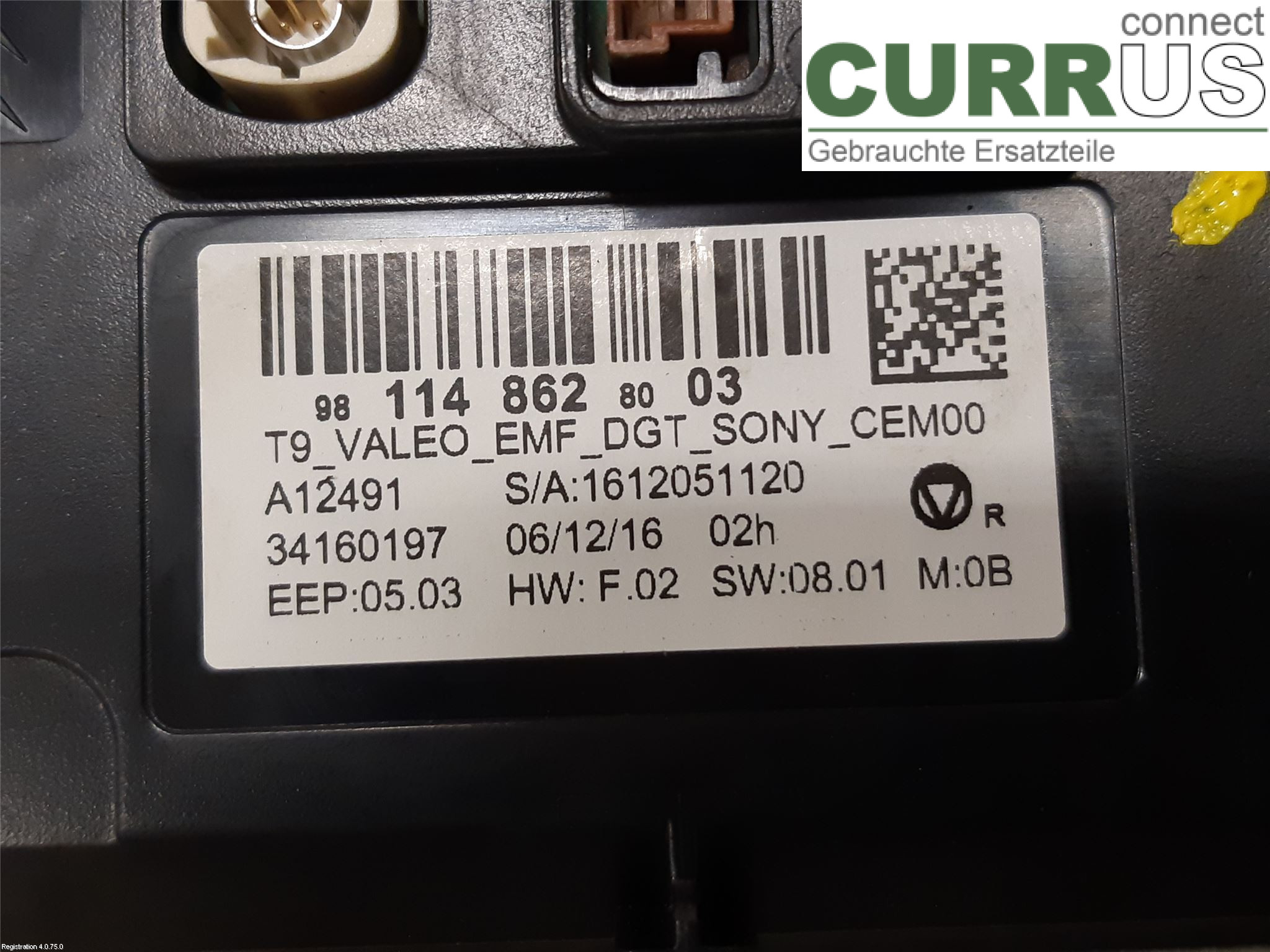 PEUGEOT 308  14-21 Monitor 98 114 862 80 BHZ
