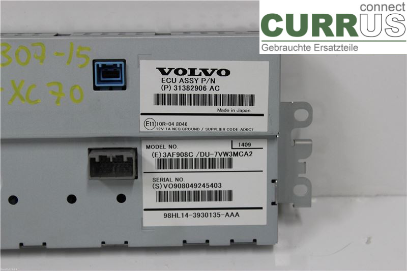 VOLVO XC70  14-16 Monitor 36011464 D4 2.4