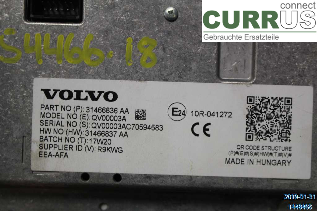 VOLVO V90 CROSS COUNTRY 17- Monitor 36010459 D4 2.0