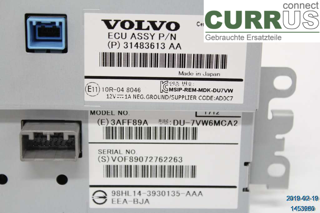 VOLVO V40  CROSS COUNTRY 13-19 Monitor 36011464 D3 2,0 D4204T9