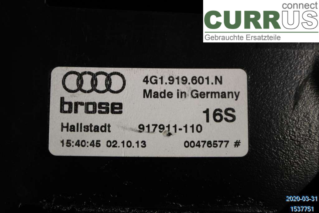 AUDI A6/S6 4G   11-18 Overvågning 4G0919607H 3,0 TDI CGQB