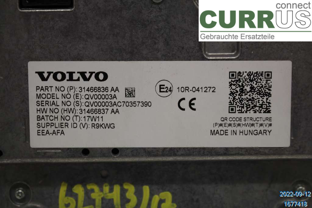VOLVO V90 CROSS COUNTRY 17- Monitor 36010459 D4 2.0