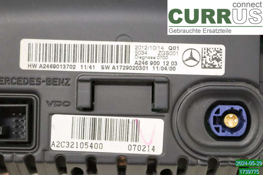 MB A-KLASS (W176)   13-18 Monitor A2469001206 180 CDI