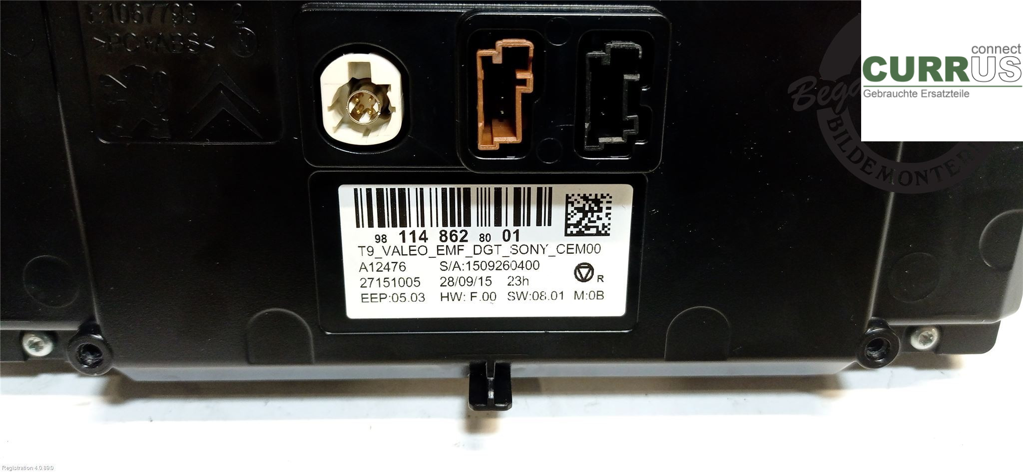 PEUGEOT 308  14-21 Monitor 98 114 862 80  HNZ