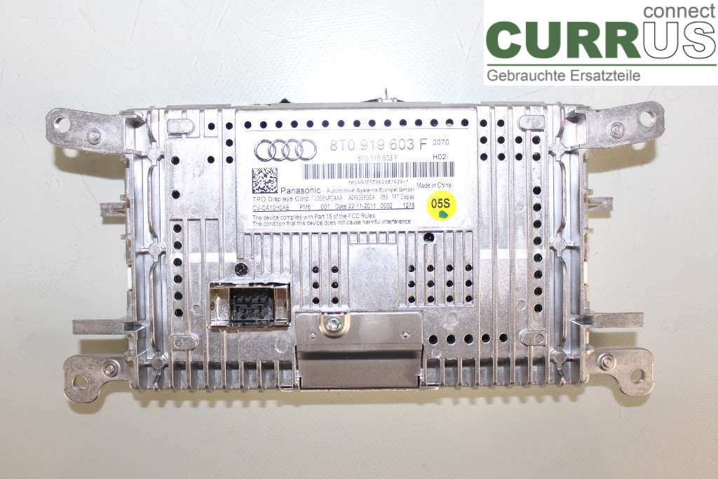 AUDI A4  12-15 Monitor  2.0 TDI 130KW