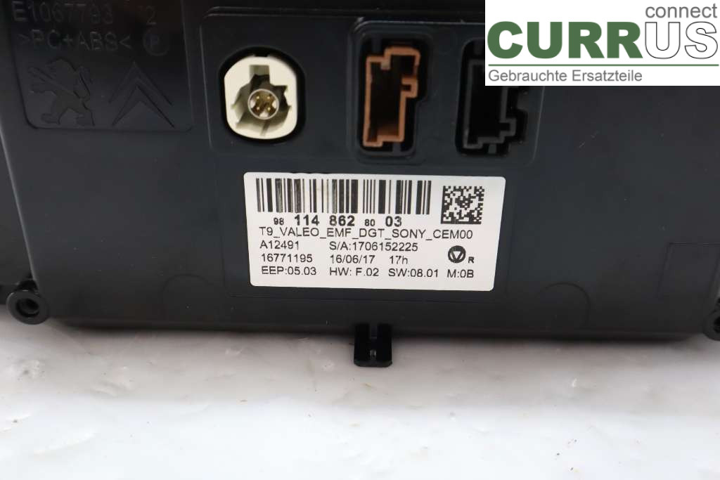 PEUGEOT 308  14-21 Monitor 9811486280 BHZ