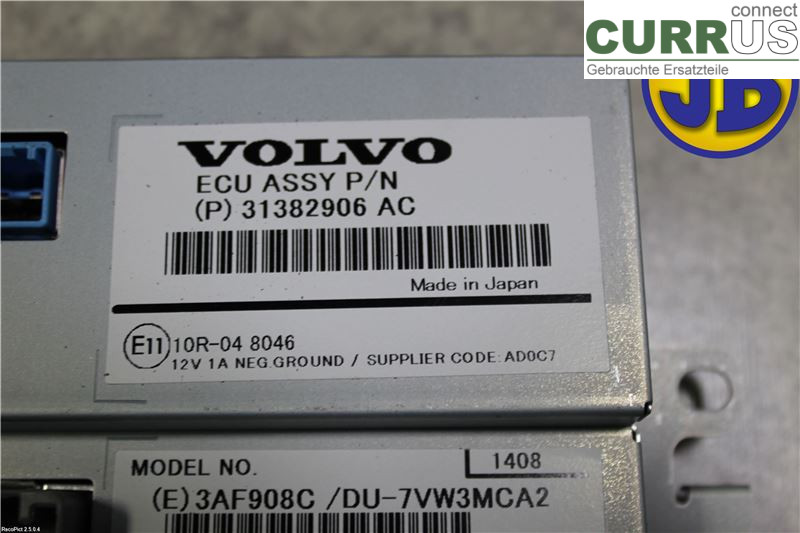 VOLVO XC70  14-16 Monitor 36011464 D5244T12