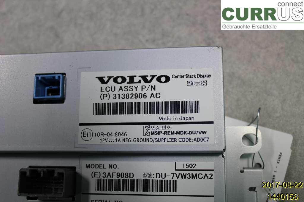 VOLVO XC70  14-16 Monitor 36011464 D5244T12