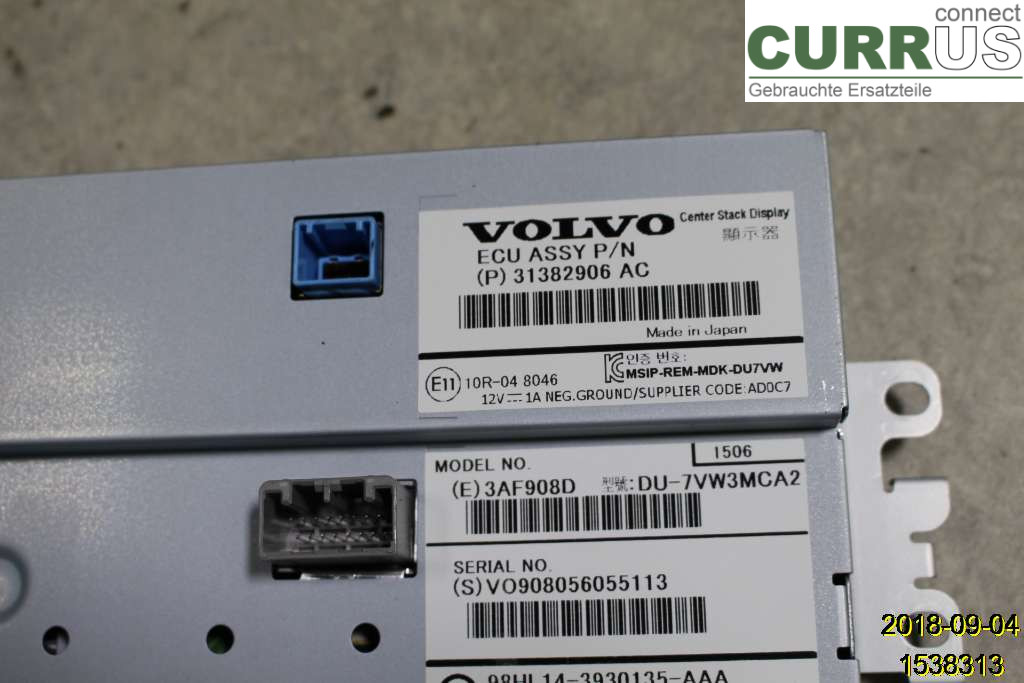VOLVO V40  CROSS COUNTRY 13-19 Monitor 36011464 D4204T14