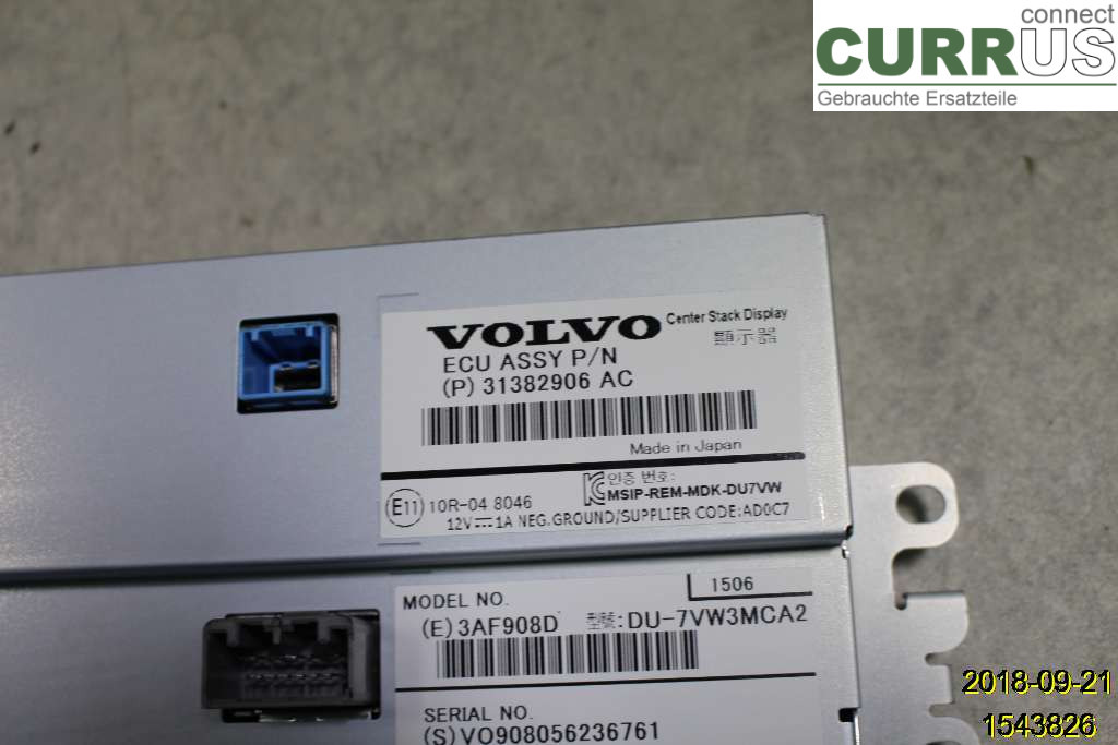VOLVO V70    14-16 Monitor 36011464 D4204T9