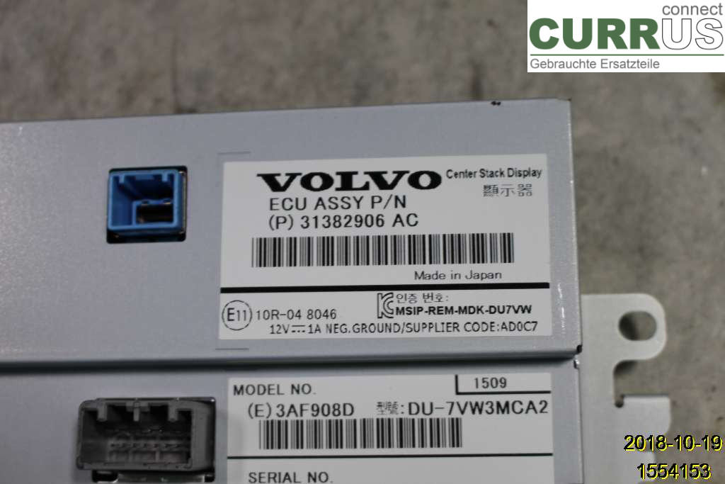 VOLVO XC70  14-16 Monitor 36011464 D4204T5