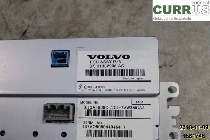 VOLVO V40  12-19 Monitor 36011464 D4162T