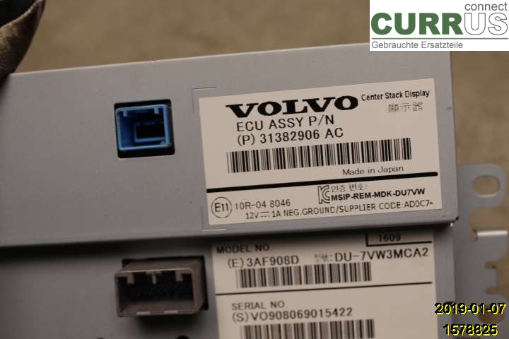 VOLVO V40  12-19 Monitor 36011464 D4204T9