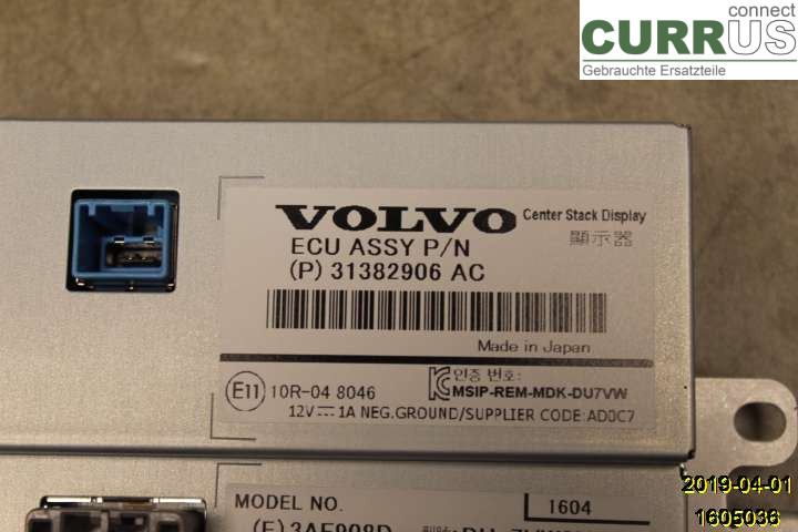 VOLVO V40  12-19 Monitor 36011464 D4204T9
