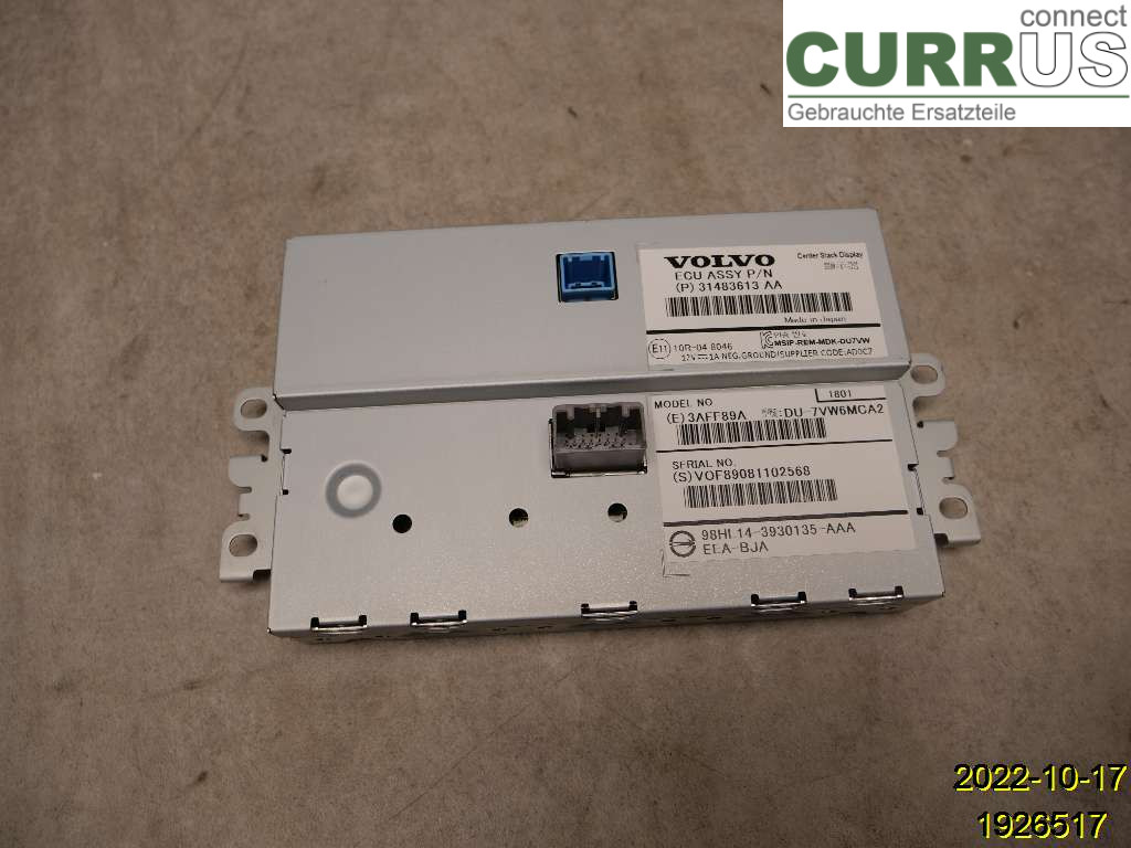 VOLVO V40  12-19 Monitor 36011464 B4154T4