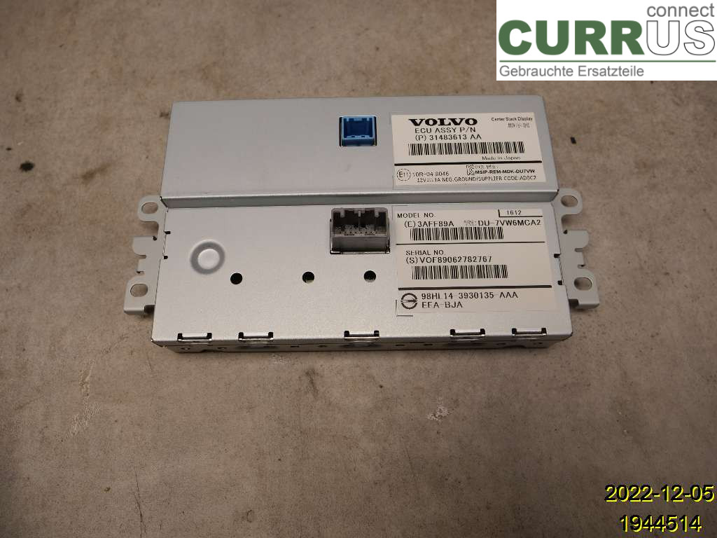 VOLVO V40  12-19 Monitor 36011464 B4204T37