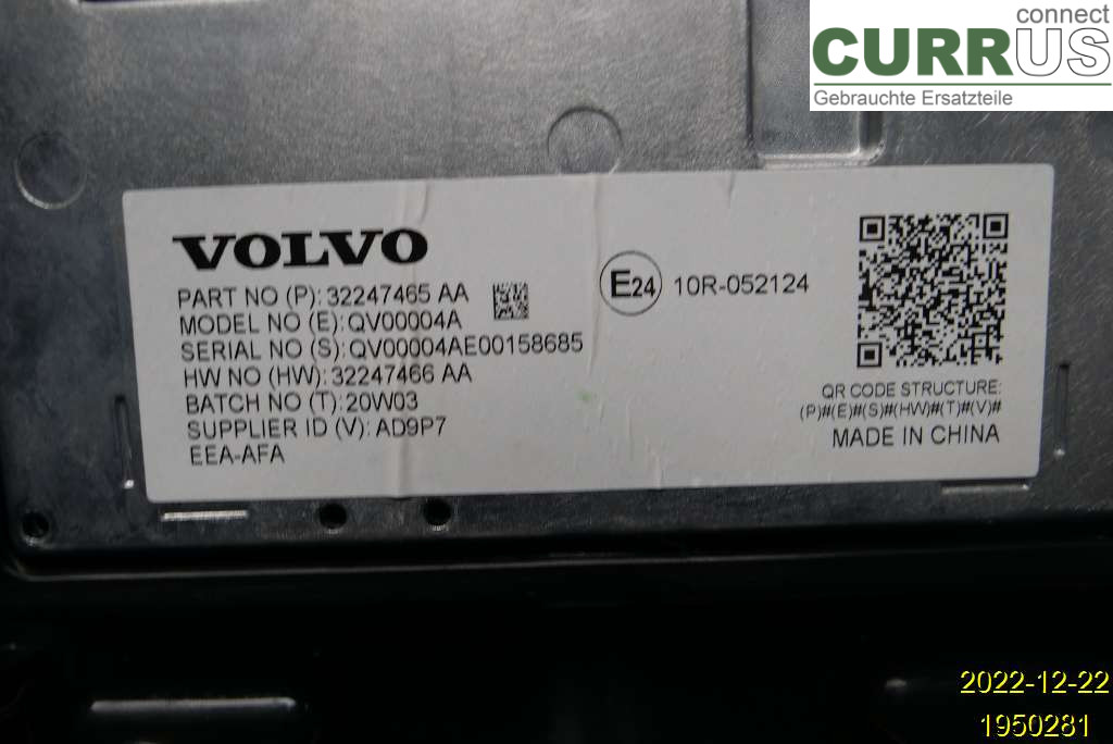 VOLVO XC60  18- Monitor 36010560 B4204T34