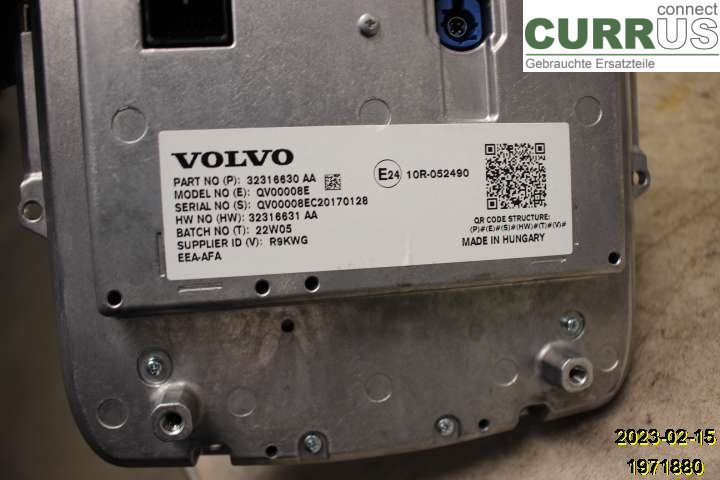 VOLVO XC40/RECHARGE 18- Monitor 36010560 B3154T2