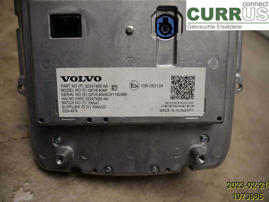 VOLVO V60 19- Monitor 36010560 D4204T16