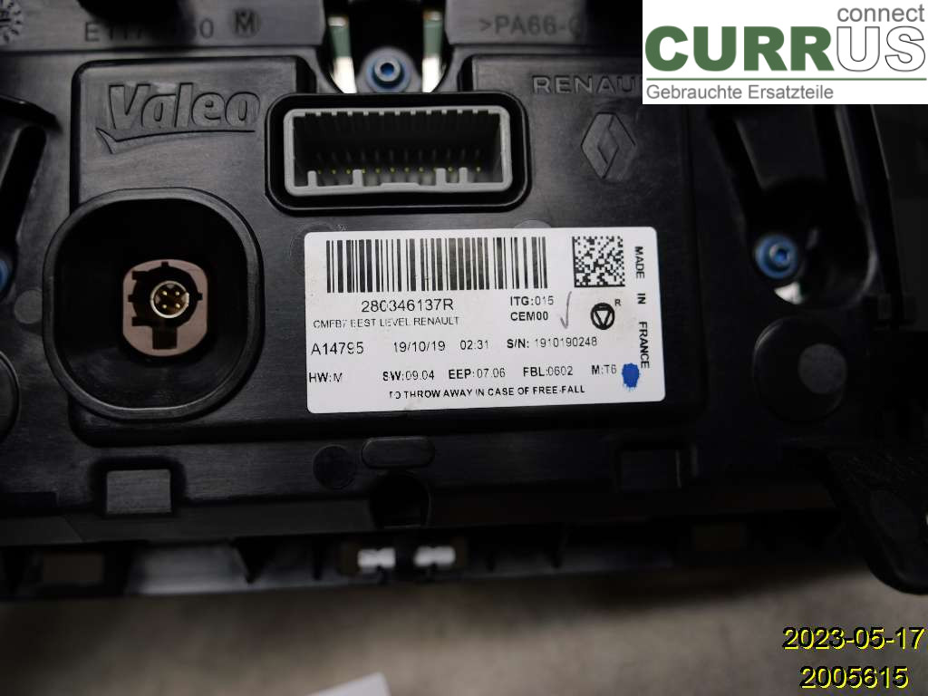 RENAULT CLIO/E-TECH V    20- Monitor 280346137R H5H-470