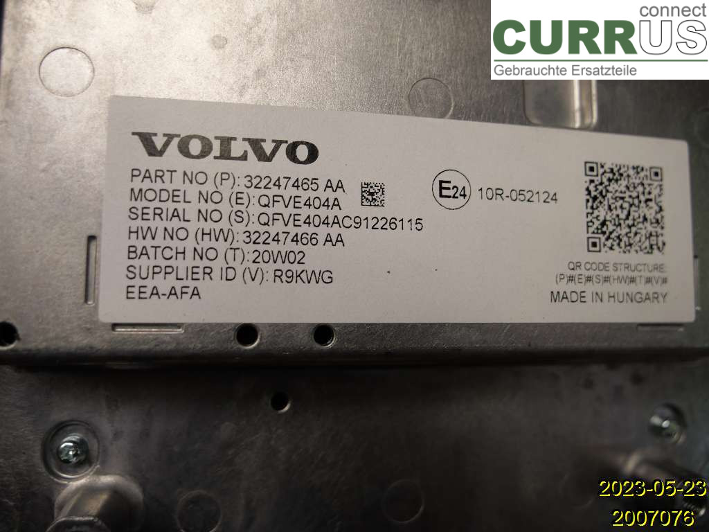 VOLVO XC40/RECHARGE 18- Monitor 36010560 B3154T7