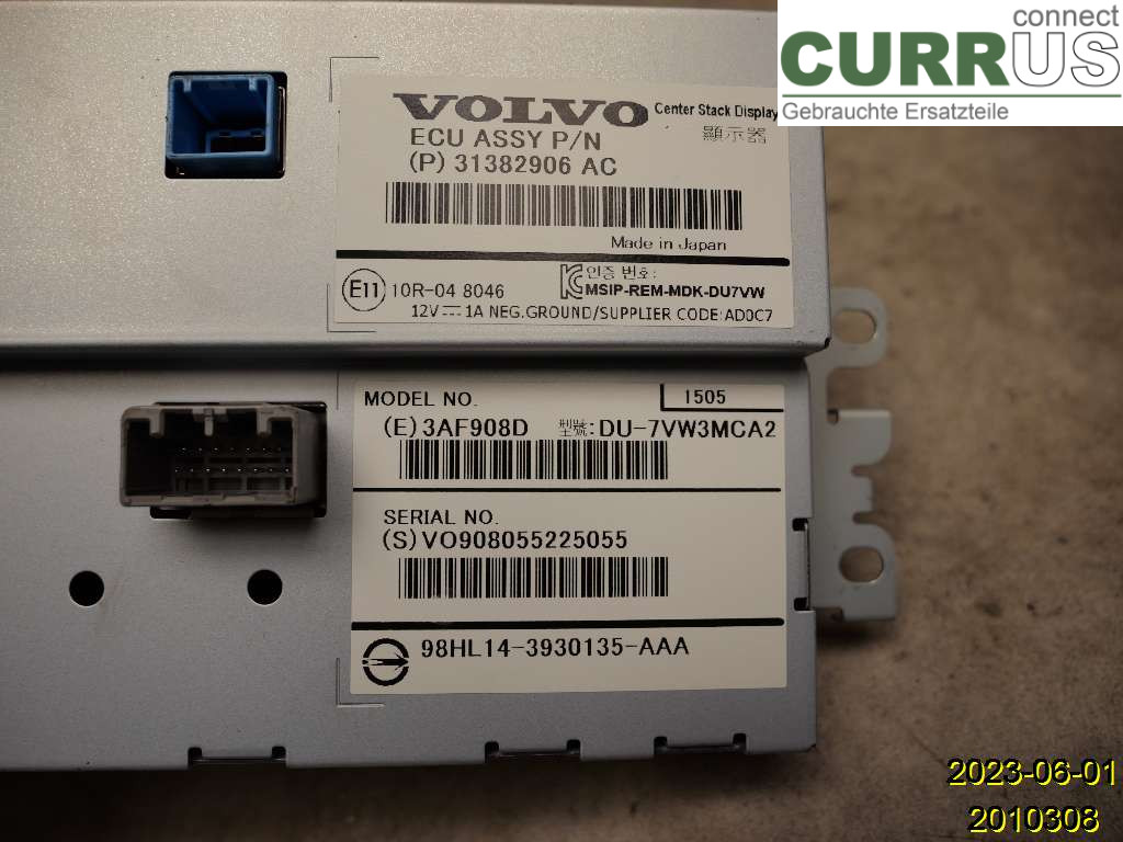 VOLVO V40  12-19 Monitor 36011464 D4204T14