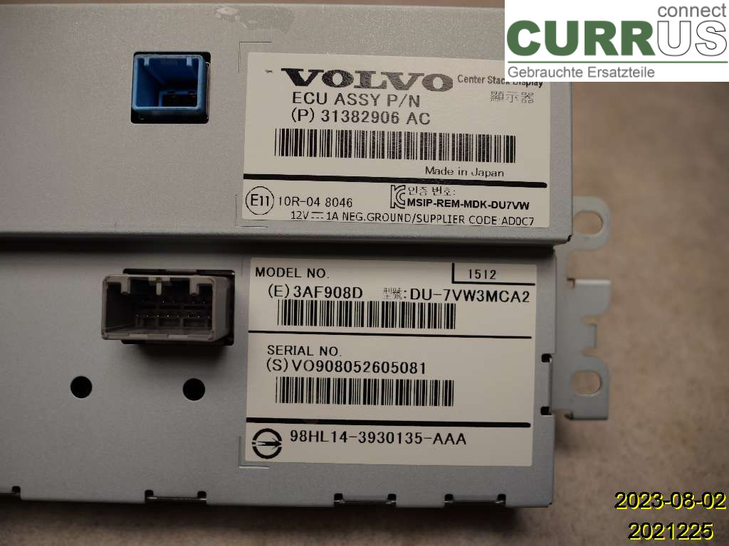 VOLVO V40  12-19 Monitor 31357076 D4204T14