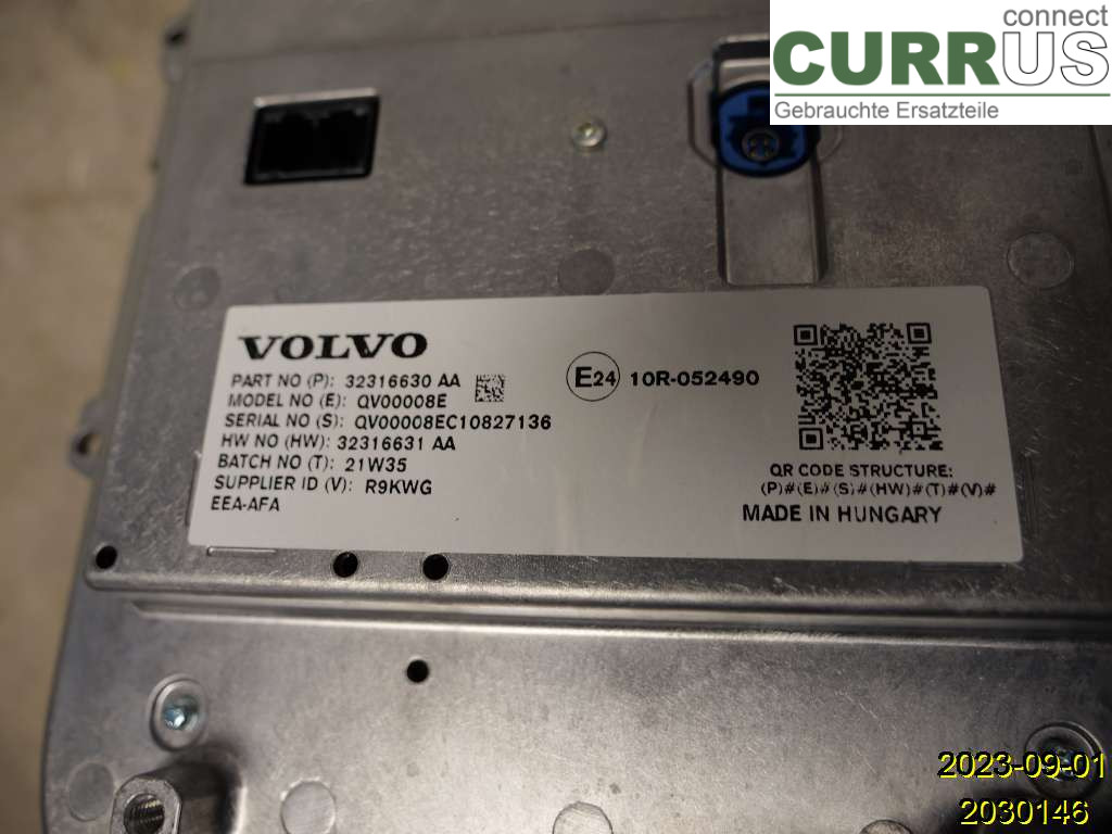 VOLVO XC40/RECHARGE 18- Monitor 36010560 B3154T9