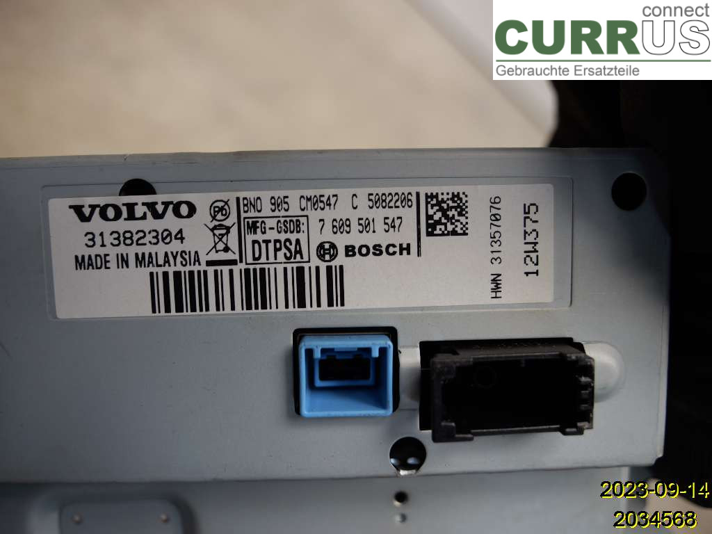 VOLVO V40  12-19 Monitor 31357076 D5204T6