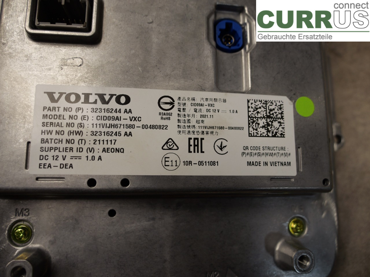 VOLVO XC60  18- Monitor 36013018 D420T8